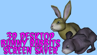 3D Desktop Easter Bunny Rabbits Screensaver for Mac OS X